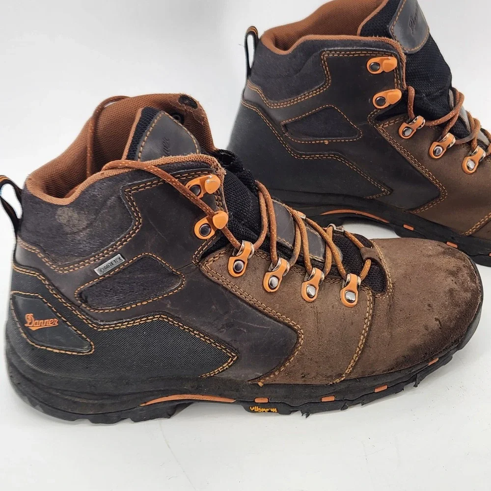 Danner Boots Men 11.5 EE Vicious 4.5 Brown Orange GTX Gore-Tex Hiking Work Boots